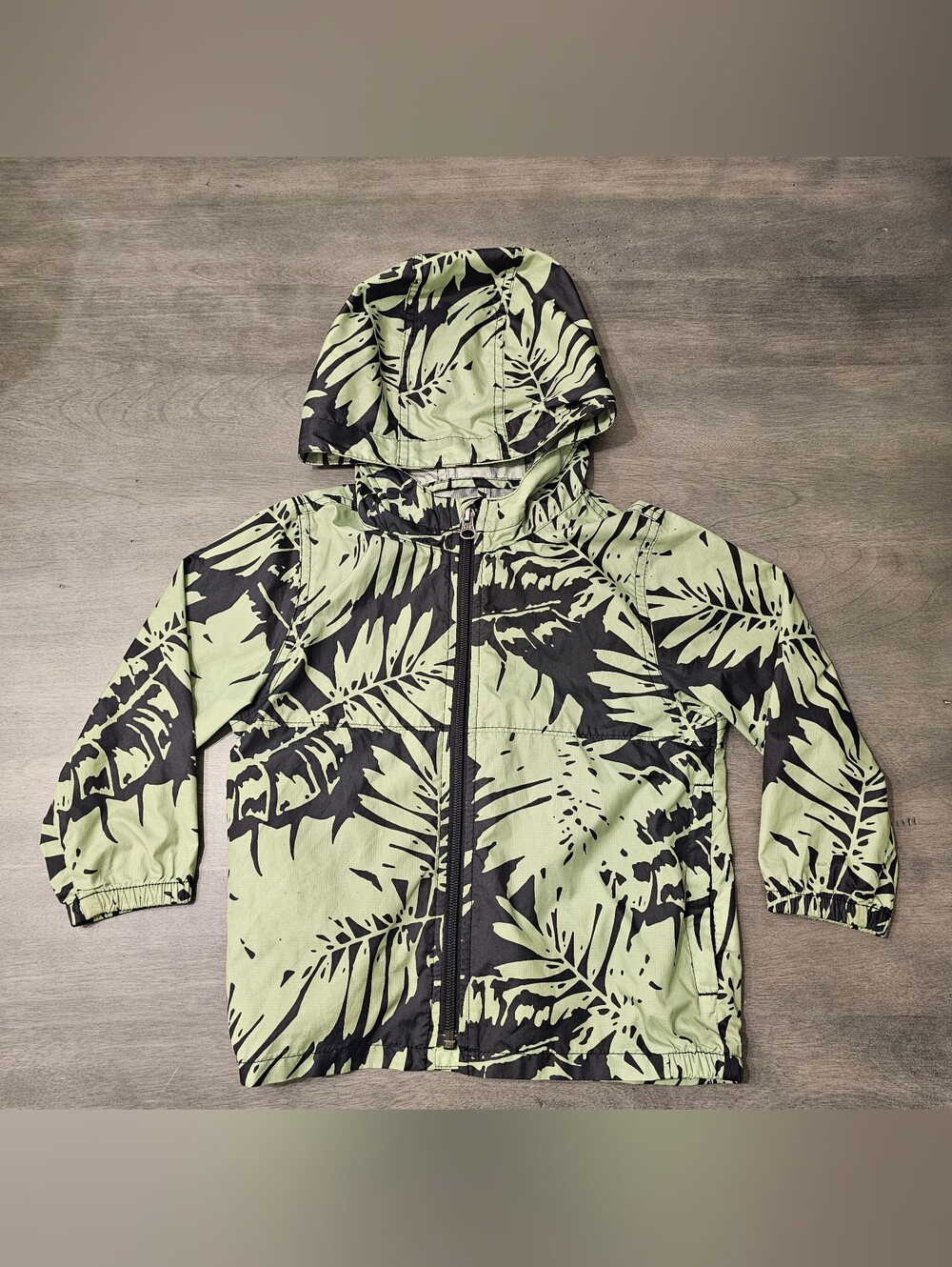 Gap Tropical Leaf Hooded Wind Jacket - Size 3 Kids